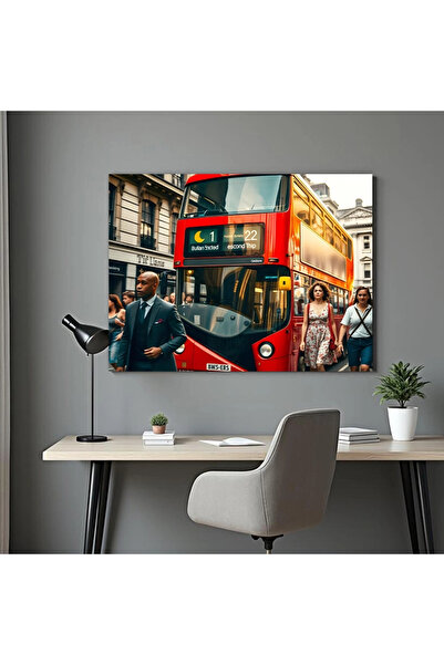 Printees Tablou - Autobuz etajat - Canvas pe șasiu - 40x30 cm