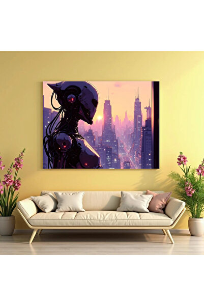 Printees Tablou - Big City Robot