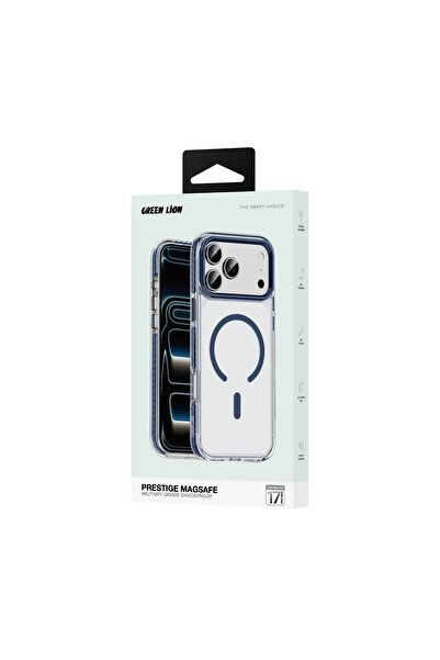 Green Lion حافظة ماج سيف بريستيج لجهاز آيفون 17 برو ماكس - أزرق