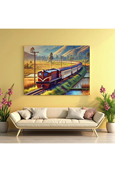 Printees Tablou - Tren prin orezărie