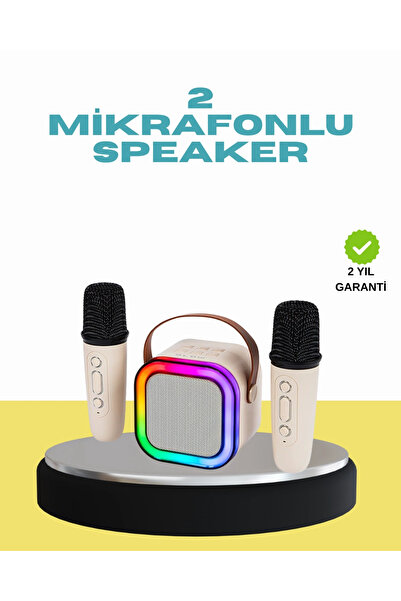 Genel Markalar LED Işıklı Taşınabilir Karaoke Hoparlör – USB & AUX Girişli