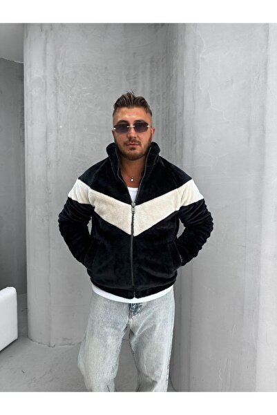 Thebomb Men's Zippered Plush Coat