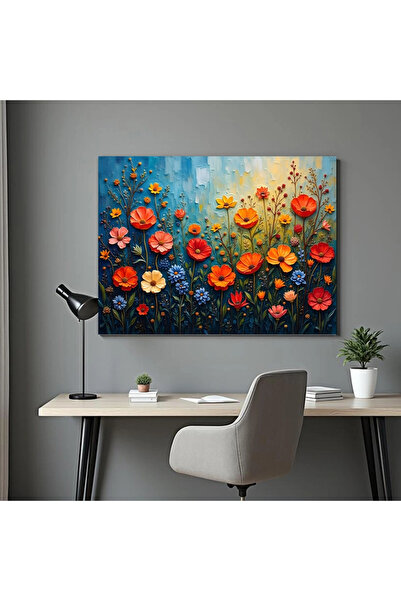 Printees Tablou - Flori pictate - Canvas pe șasiu - 40x30 cm