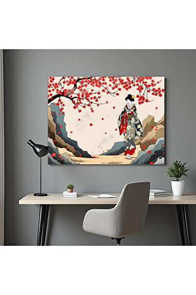 Printees Tablou stil japonez - Plimbarea - Canvas pe șasiu - 40x30 cm