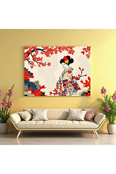 Printees Tablou - Peisaj Nipon cu Geisha