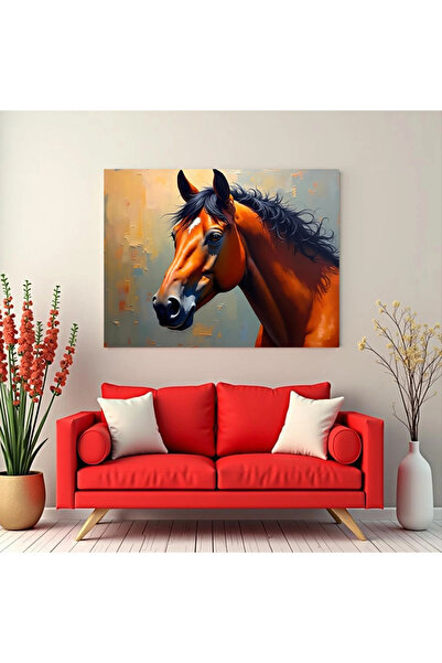 Printees Tablou - Cal - Canvas pe șasiu - 40x30 cm