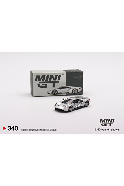 mini gt Macheta auto Ford GT Argintiu, 1:64 MGT340