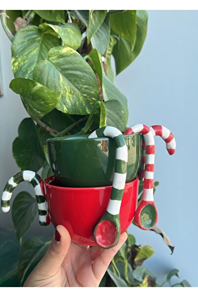 visera Christmas Themed Gift Double Ceramic Mug Set