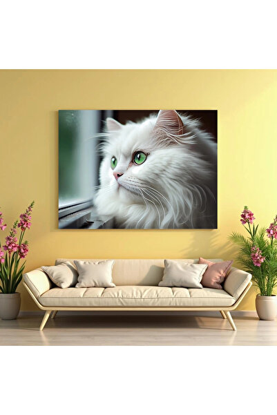 Printees Painting - Cat at the window - Canvas on frame