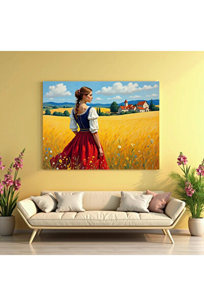 Printees Tablou - Fata din lanul de grâu