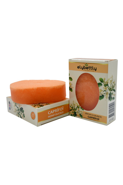 Elybettly Sapun cu Burete si Caprifoi Exfoliant, Hidratant si Floral, 170 g