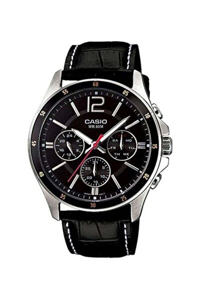 Casio Enticer Wristwatch Model MTP-1374L-1AV - 47 mm - Black for Men