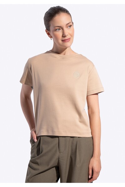 Wittchen Tricou de damă din bumbac bej bej bumbac