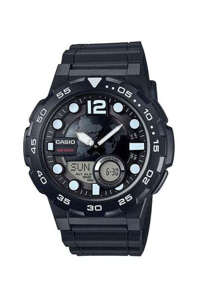 Casio Digital Watch with Hands, Waterproof Model AEQ-100W-1AVDF - Size 53 mm ...
