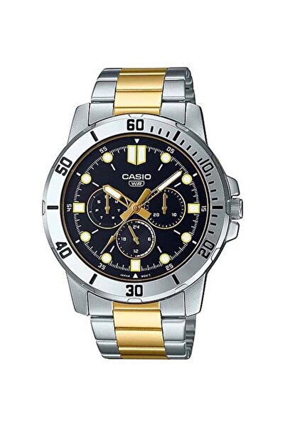 Casio Men's Stainless Steel Water Resistant Analog Wrist Watch - 45 mm - MTP-...