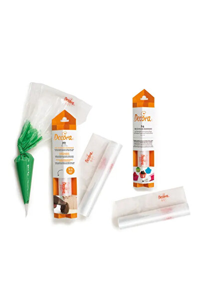 DECORA Set of 24 disposable bags, transparent, 40 cm