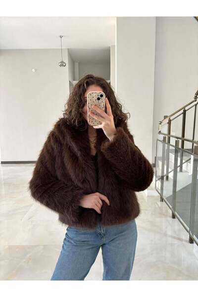 Sude Kızanlıklı Shawl Collar Tina Fur (It Is a Narrow Fit, You Must Order One Size Up!)