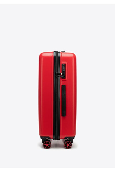 Wittchen Men's Medium ABS Suitcase with Embossed Logo Red Red ABS