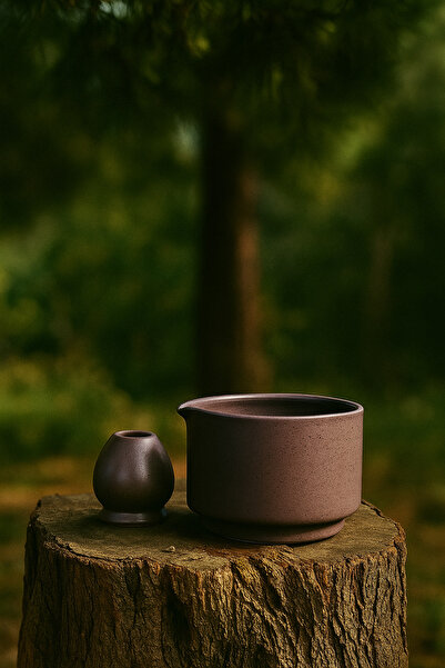 Aybal Organik Özel Yapım Seramik Matcha Kasesi Kahverengi