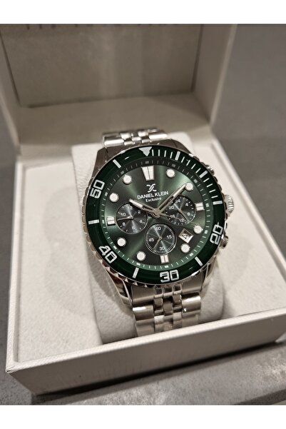 Daniel Klein New Model Green Dial Calendar Men's Wristwatch 3 Atm Water Resistant