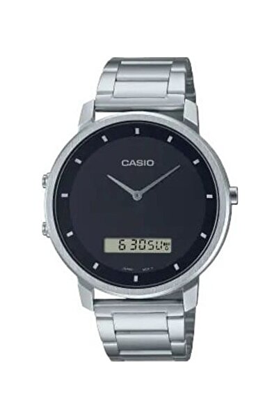 Casio Men's Watch Men Analog Digital Black Dial Stainless Steel Band