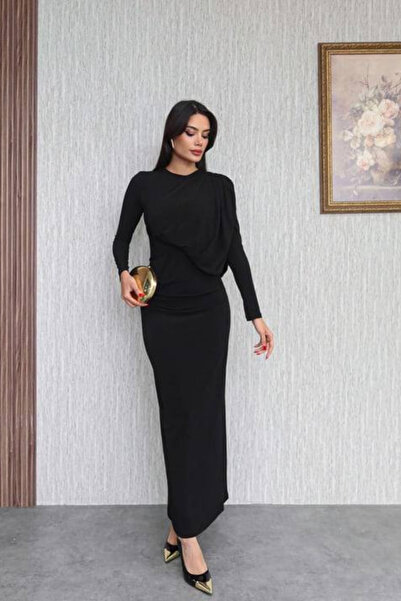 Love Fab Μοντέλο με μπροστινό κλείσιμο Strech Fish Long Hijab φόρεμα