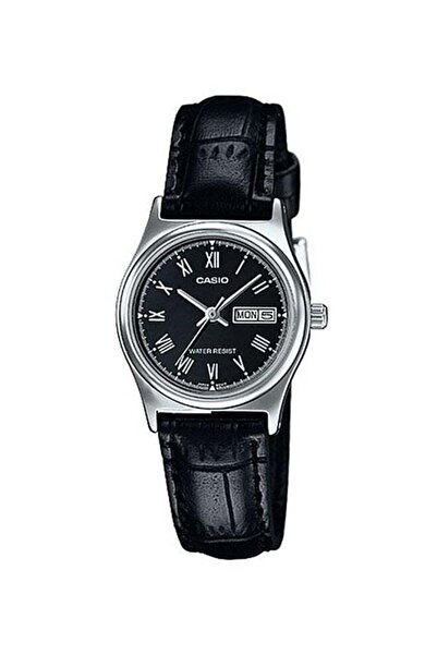 Casio Men's Leather Analog Wrist Watch MTP-V006L-1BUDF - 45 mm - Black