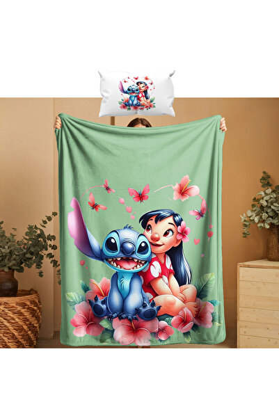 ACONCEPT LILO & STITCH TEMALI BEBEK ÇOCUK WELSOFT YUMOŞ BATTANİYE & YASTIK KI...