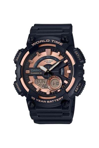 Casio Men's Resin Analog & Digital Watch AEQ-110W-1A3VDF - 47 mm - Black