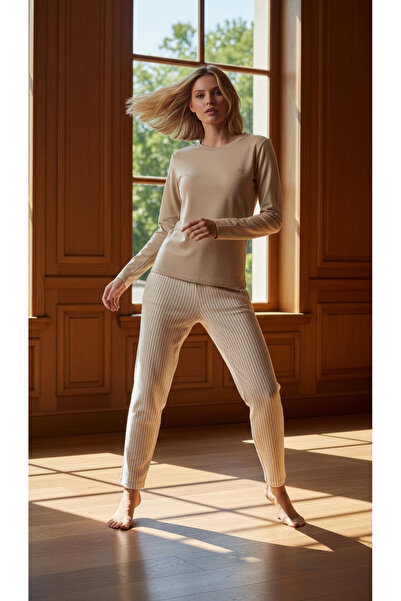 MİSS ELİZZA Ecru Pajama Set