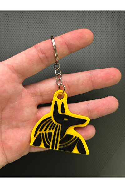 MeshCraft3D سلسلة مفاتيح بتصميم أنوبيس - تصميم أنيق لمحبي الأساطير المصرية