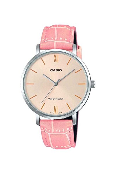 Casio Women's Water Resistant Analog Watch LTP-VT01L-4BUDF - 40 mm - Pink