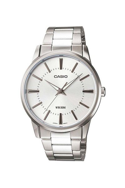 Casio كاسيو ساعة يد بعقارب طراز MTP-1303D-7AVDF - 40 مم - فضي للرجال