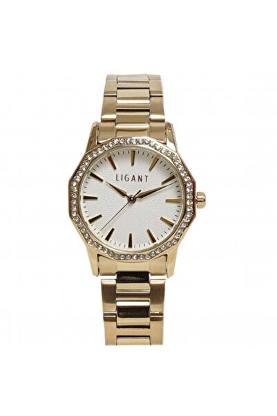 LIGANT ساعة ليكنت النسائية المصنوعة من الفولاذ المقاوم للصدأ باللون الذهبي مع...
