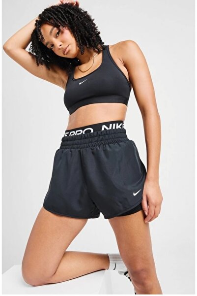 Nike Training Pro 2 In 1 Shorts taytli siyah sort