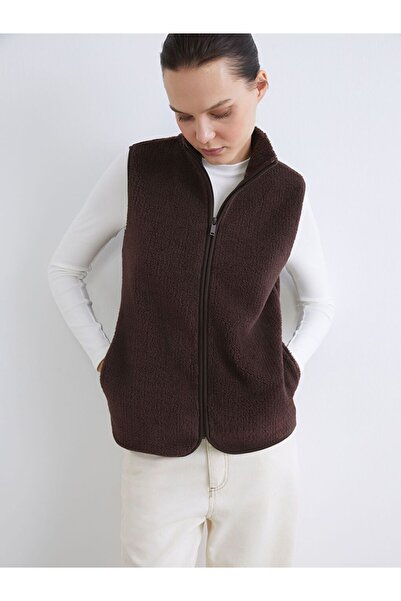LC Waikiki Lcwaikiki Basic Mock Neck Women's Fleece Vest