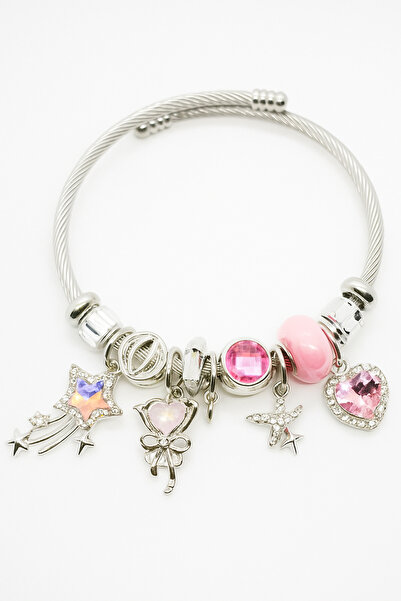 MakeWell Çocuklar için Kararmaz Paslanmaz Rengarek Charm'lı Bileklikler