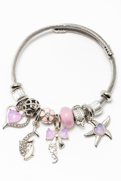 MakeWell Çocuklar için Kararmaz Paslanmaz Rengarek Charm'lı Bileklikler