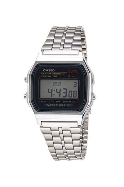 Casio Digital Wristwatch with Stainless Steel Band Model A159W-N1DF - 37 mm -...