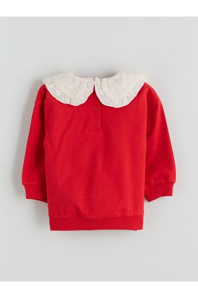 LC Waikiki Lcw Baby Peter Pan collar Baby Girl Sweatshirt