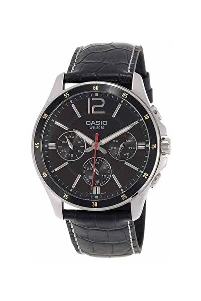 Casio Men's Enticer Analog Watch MTP-1374L-1A - 44 mm - Black