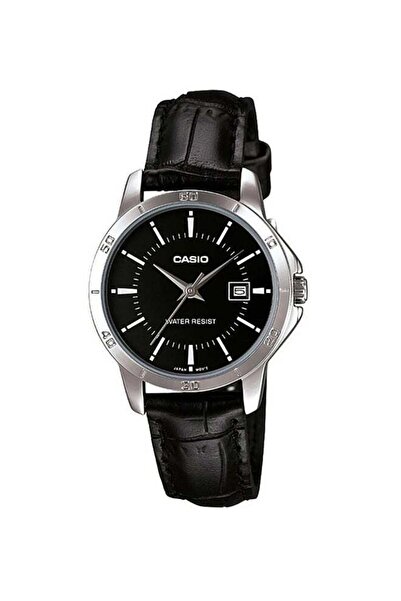 Casio Women's Water Resistant Analog Watch LTP-V004L-1AUDF - 30 mm - Black