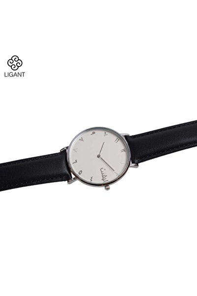 LIGANT Men's Black Leather Watch