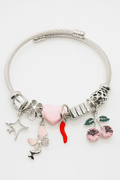 MakeWell Çocuklar için Kararmaz Paslanmaz Rengarek Charm'lı Bileklikler