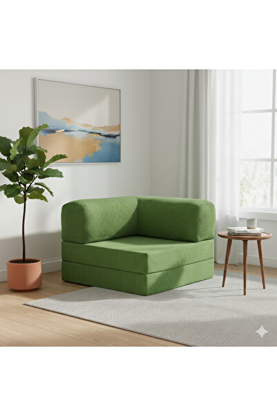 DECHOME Modüler Köşe Minderi 100x100 Fitilli Kadife, Rahat, Dayanıklı, Çok Amaçlı Yer Minderi metali