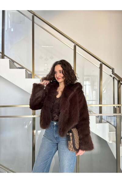 Sude Kızanlıklı Shawl Collar Tina Fur (It Is a Narrow Fit, You Must Order One Size Up!)