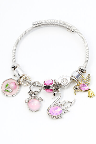 MakeWell Kararmaz Paslanmaz Rengarek Charm'lı Bileklikler