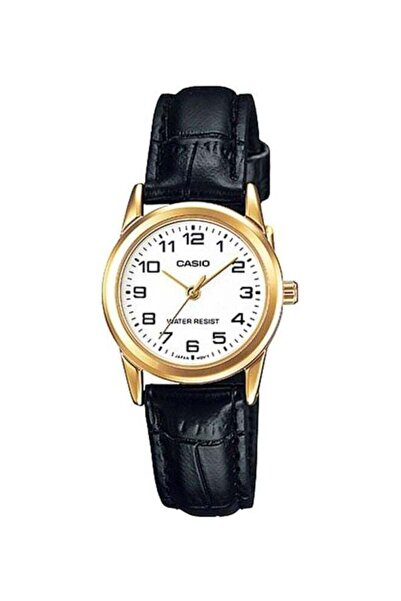 Casio Women's Water Resistant Leather Analog Watch LTP-V001GL-7BUDF - 31 mm -...