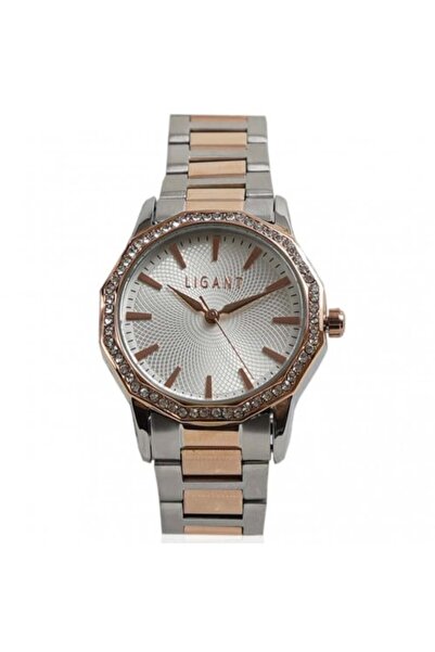 LIGANT Women's stainless steel watch - silver and rose gold