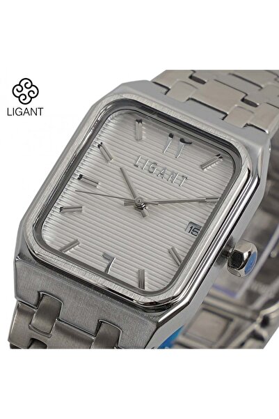 LIGANT Men's Silver Stainless Steel Watch